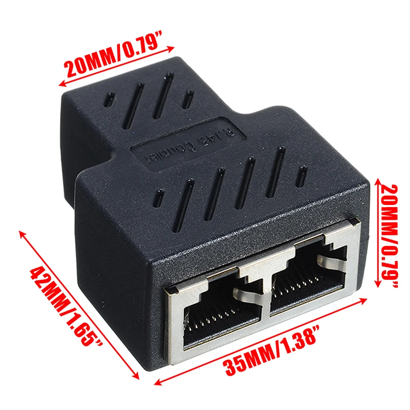 RJ45 Сплиттер Адаптер 1-2 двойной женский порт LAN Ethernet сетевой сплиттер адаптер для компьютера разъем