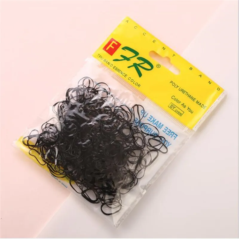 200PCS E 200/1000 шт милые цветные кольца для девочек, Одноразовые эластичные резинки для волос, резинка для хвоста, резинки для волос, Детские аксессуары для волос - Цвет: 200PCS E