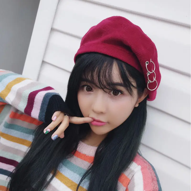 New Arrival Women's Winter Hat Beret women's wool cotton blended hat