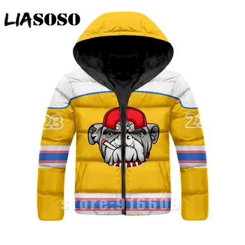 

Newest Winter Animal logo Jacket Men/women down Coat Loose Oversized Suit French Bulldog Dog Down Jacket Harajuku hip hop zipper
