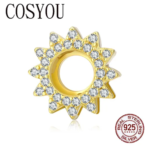 

COSYOU DIY Charm fit for Silver 925 Original Reflexions Bracelet Authentic Sterling Silver Gold Color Jewelry Accessories SCX107