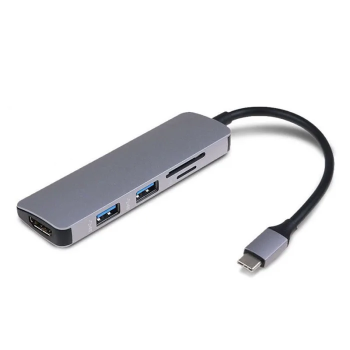 5 в 1 type-C концентратор USB-C 4K HDMI USB 3,0 SD TF кард-ридер адаптер для MacBook GV99