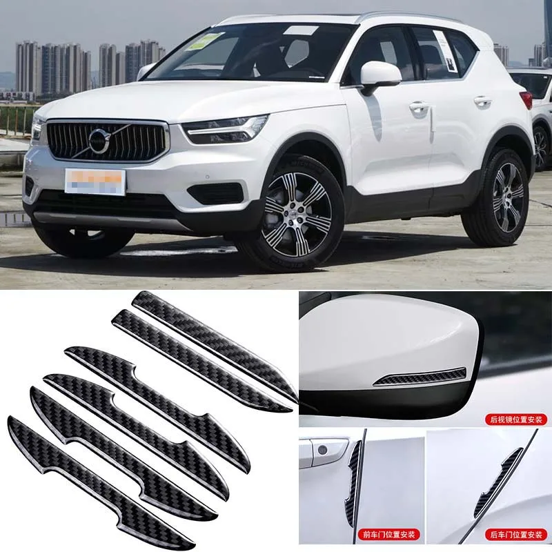 Per Volvo S40 S60 S80 S90 V40 V60 V90 Xc40 Xc60 Xc90 Car Side Door Edge Mirror Guard Bumper Trim Protector Stickers 6Pcs