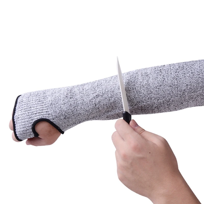 

1 Pair New Grey Safety Cut Heat Resistant Sleeves Arm Guard Protection Armband Gloves Workplace Safety Protection