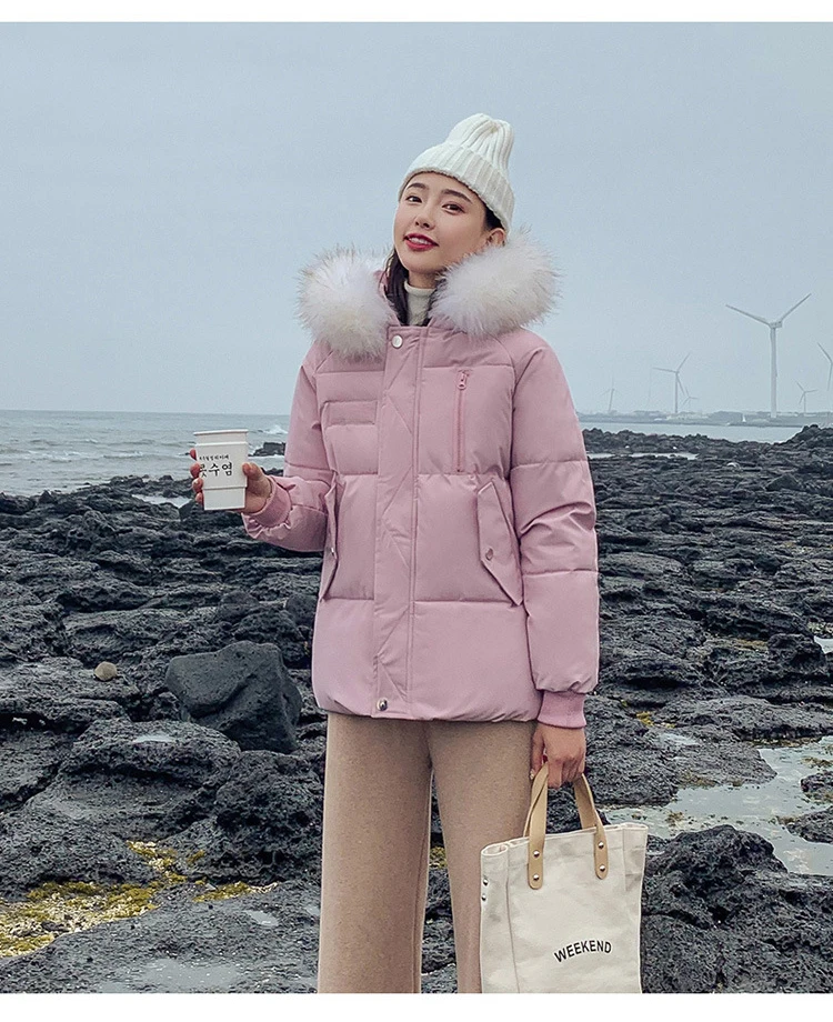 Winter jacket women Puffer Winter Female Jacket Winter Coat Women Fake Fur Collar Warm Woman Parka Outerwear Down Jacket Coat