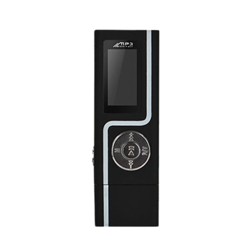 FFYY-Mp3 Music Player 16Gb Recording Function With Fm Two Headphone Jack U Disk Mini Walkman Black Plastic