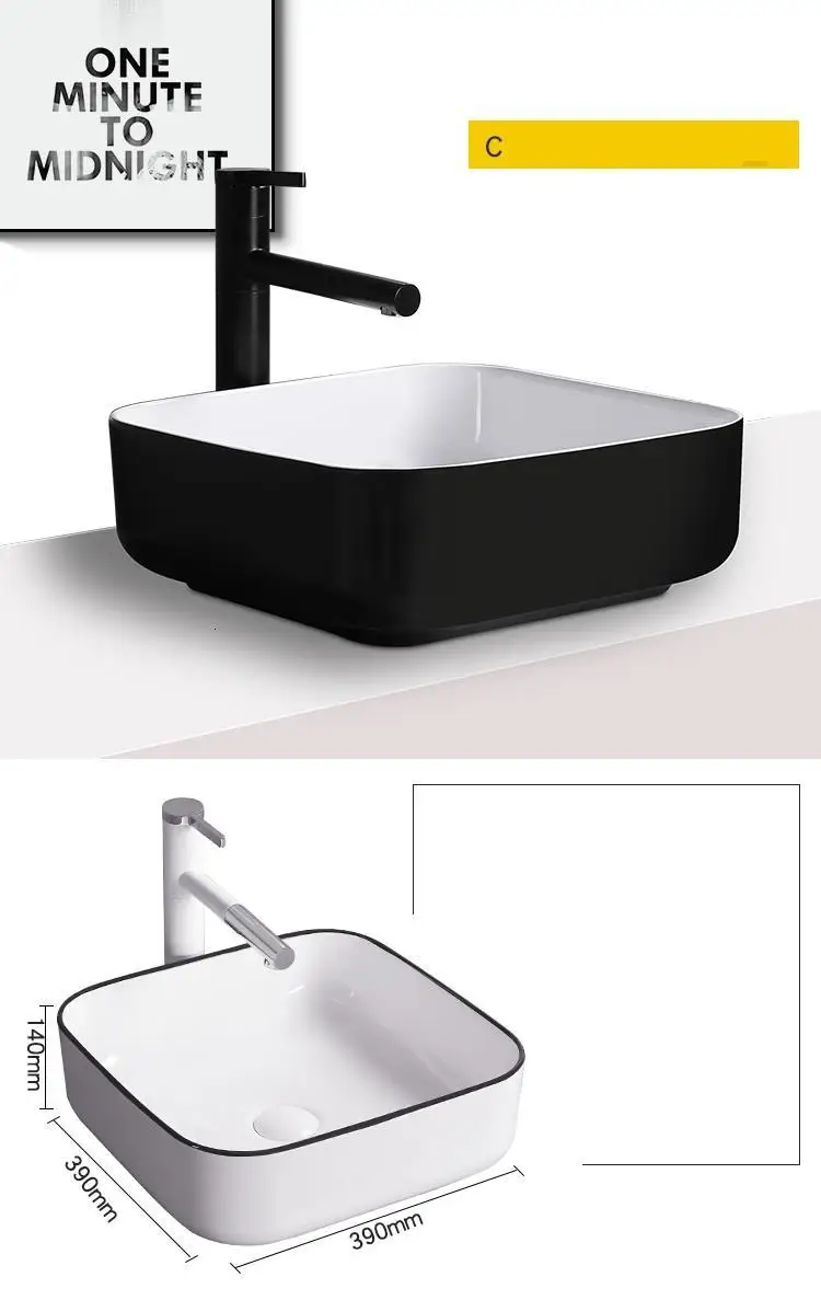 Banyo Da Appoggio Bassin Black De Waschbecken Wasbak Sobre Encimera Cuba Para Pia Banheiro ванная раковина Lavabo умывальник