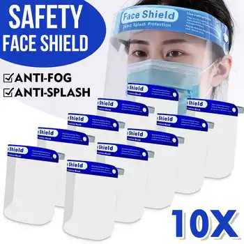 

1/4/10Pcs/set Full Face Mask Anti-droplets Anti-fog Dust-proof Face Shield Protective Cover Anti-splash Face eyes Safety Mask