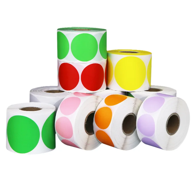 500Pcs/Roll Chroma Label Color Code Dot Labels Stickers 1 Inch Seal Labels Scrapbook for gift Packaging Stationery Stickers