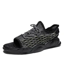 ; сезон лето; мужские трендовые тканевые шлепанцы в Корейском стиле; универсальные Нескользящие сандалии