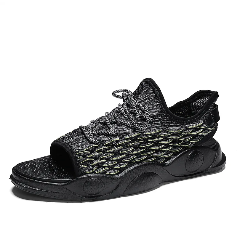 

2019 Summer Hot Selling Men's Korean-style Trend Double Purpose Fly Woven Slipper Sandals Versatile Anti-slip Sandals