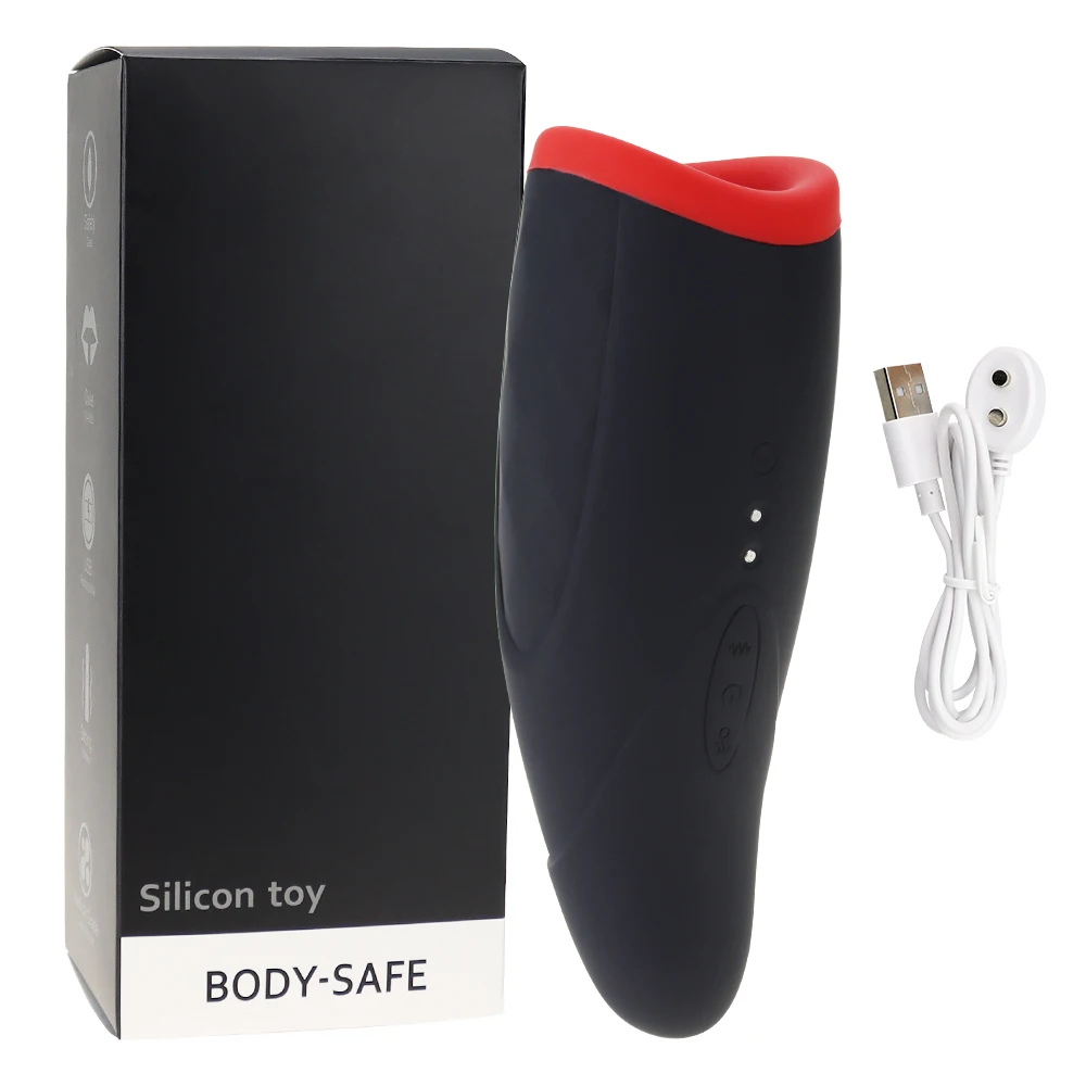 Male Masturbator Electric Masturbation Cup with 7 Powerful Thrusting Modes Vagina Oral Sex Toys for Men Heatable Penis Trainer 5