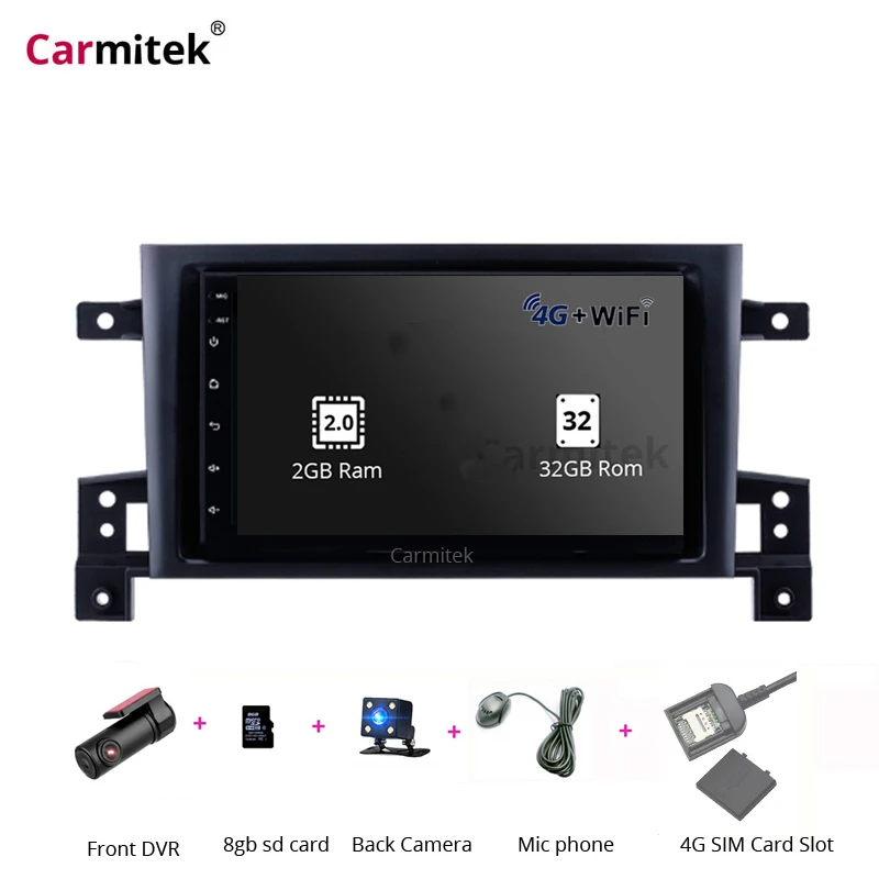 4G+ 64G Android стерео Авто головное устройство для SUZUKI GRAND VITARA 2005 2006 2007 2008 2009 2010 2011 радио gps мультимедийный плеер