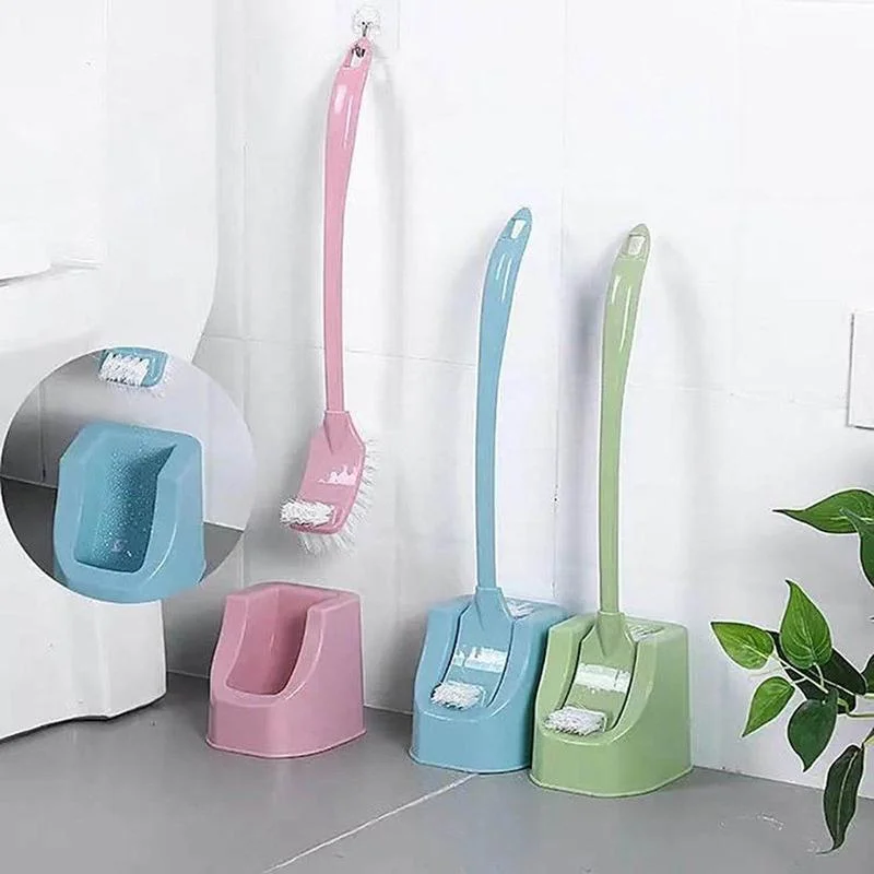 

Wall Mounted Bristles Toilet Brush And Holder For Bathroom Storage Organization Compact Hang Cleaning Kit
