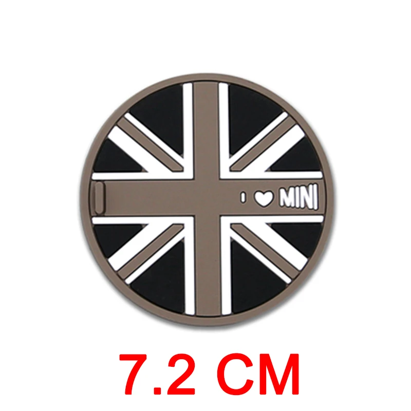 Gray Unio Jack 7.2CM Силикагель противоскользящая автомобильная подставка для чашки 60th для Mini Cooper JCW One+ S Clubman Countryman R55 R56 R60 R61 F56 F55 F60 Unio Jack - Название цвета: Gray Unio Jack 7.2CM