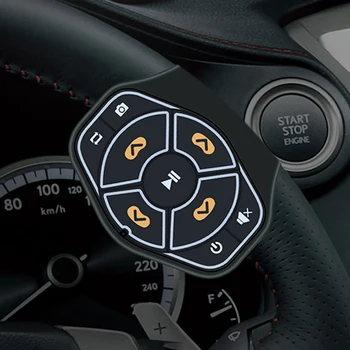 

4.0 Remote Control Bluetooth Small Outdoor Car Steering Wheel Wireless Personal Car Decoration for iOS Android Phone