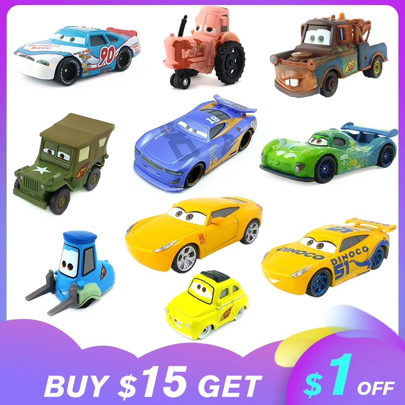 Disney Pixar Cars 2&amp3 37 Style Lightning McQueen Fillmore Mater Jackson Storm Ramirez 1:55 Diecast Vehicle Metal Toys Kids Gift |