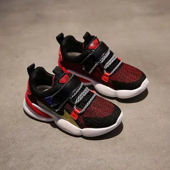 

New Arrival Kids Shoes For Boys Breathable Casual School Girls Shoes Soft Bottom Toddler Boys Shoes Hook & Loop Girl Gym Shoes