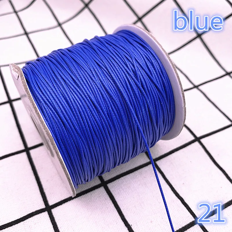 0.5-2.0mm Blue Waxed Cord Thread String Strap Necklace Rope Bead DIY Jewelry Making for Shamballa Bracelet | Украшения и