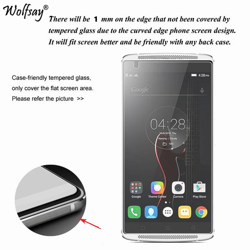 2 шт. для стекла lenovo Vibe X3, защита экрана, закаленное стекло для lenovo Vibe X3, стекло для lenovo X3, защитная пленка Wolfsay
