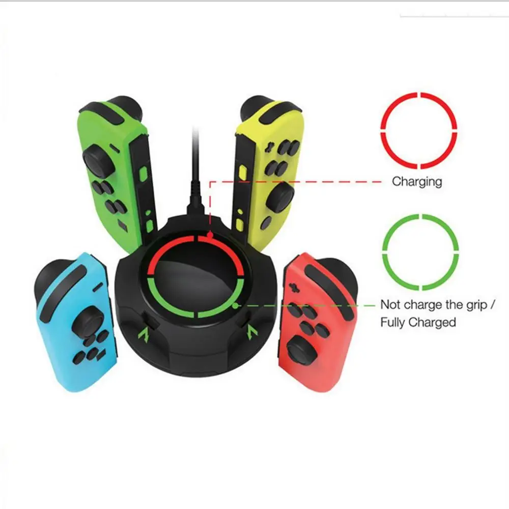 4 в 1 контроллер зарядное устройство для переключателя NAND Joy-Con type C usb зарядная док-станция с светодиодный индикацией