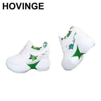 

HOVINGE Autumn Fashion Breathable High Heels Ladies Casual Shoes Vulcanize Women Platform Shoes Female Chaussure