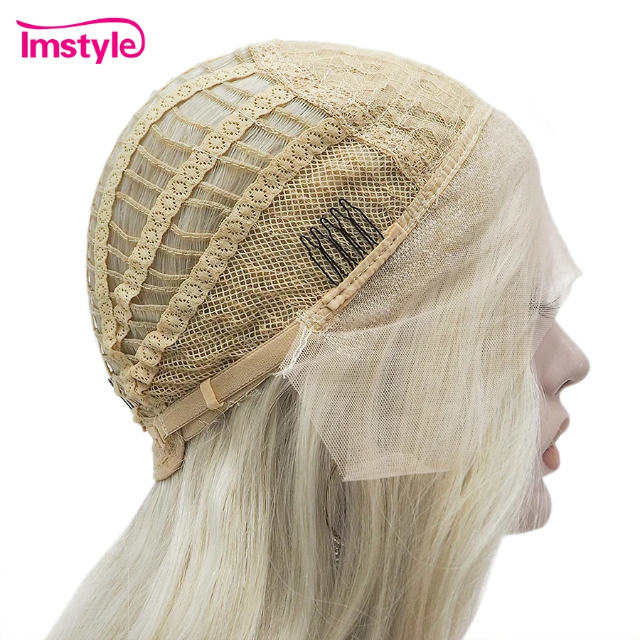 Imstyle Synthetic Lace Front Wig Tinsel Wig Multicolor Blonde Orange Heat Resistant Fiber Glitter Hair Party Long Wigs for Women
