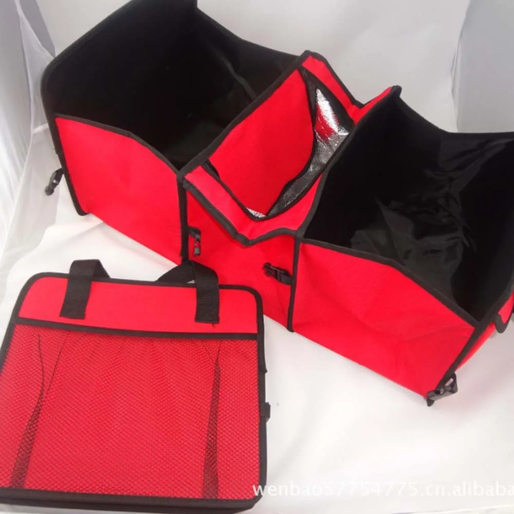 

Foldable Storage Box Organizer Large Carry For Car Sundries Kitchen Fruits Insulation Zipper Fabric Durable Material Space Save