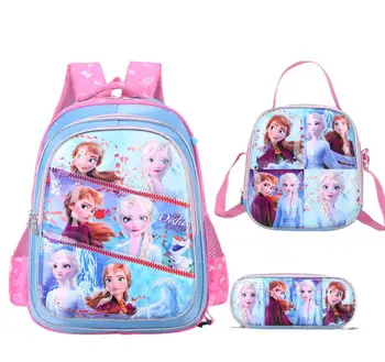 

Disney Frozen Waterproof Children school bags Girls cartoon schoolbags Primary School Backpack set Kids princess Backpack