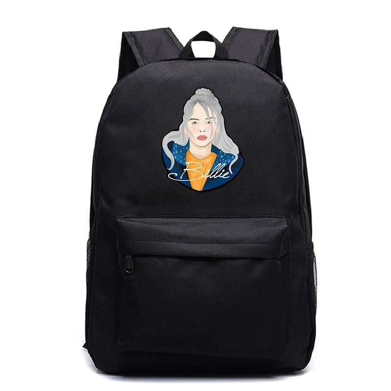 Красивый рюкзак Billie Eilish, узор, рюкзак для ноутбука, красивая Мужская и женская повседневная школьная сумка для мальчиков и девочек