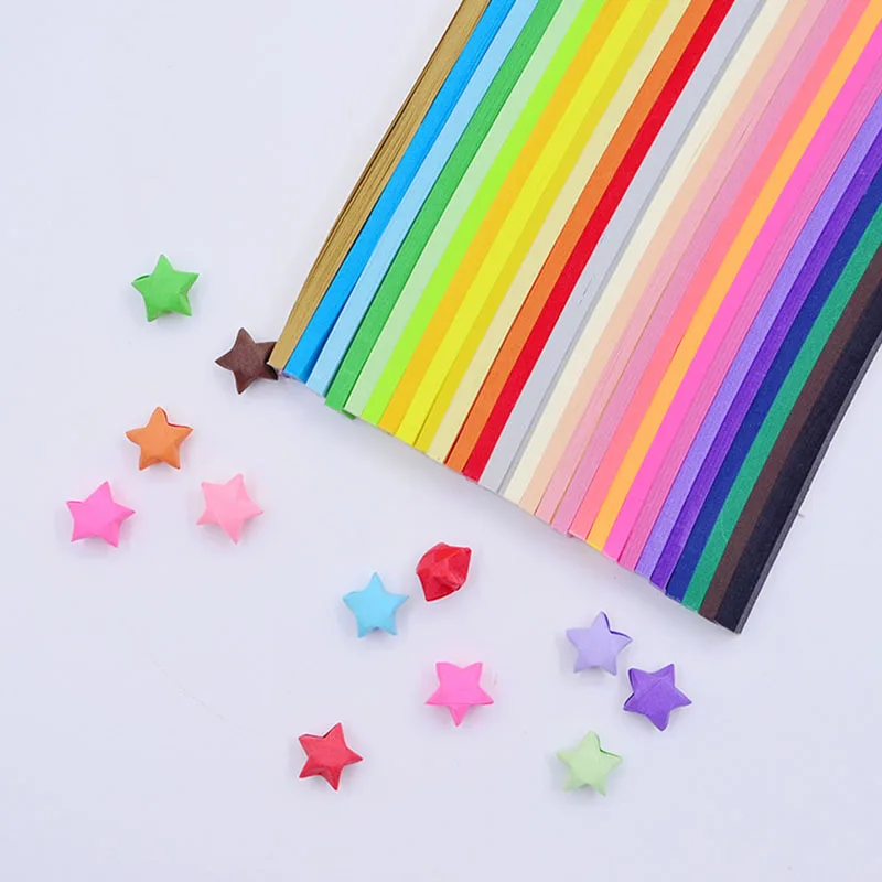 50pcs/set Square Origami Paper Single Side Shining Folding Solid Color Papers Kids Handmade DIY Scrapbooking Craft Decoration