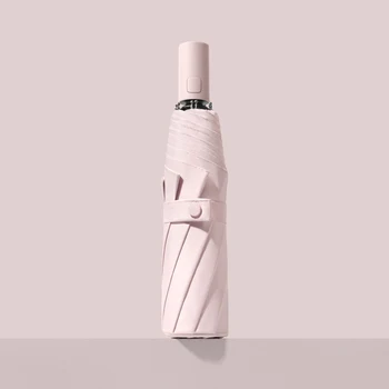 

Automatic Uv Protection Colored 3 Folding Umbrella Upf50+ Black Coating Rain and Sun Umbrella High Quality Umbrella New U6B