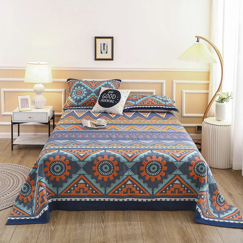 

New Gauze Bedspread Bed Cover Super King Size 200x240cm / 240x250cm Blanket Pillowcases 3pcs