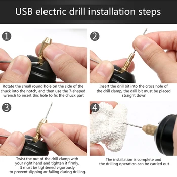 

Handheld Mini Electric Drill Pearl Epoxy Resin Jewelry Making Wood Craft Tool 667E