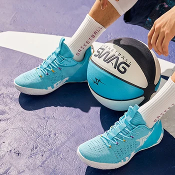 

Men New 2019 Basketball Shoes Match Comfort Slow Shock Sports Shoes Male Profession Sneakers
