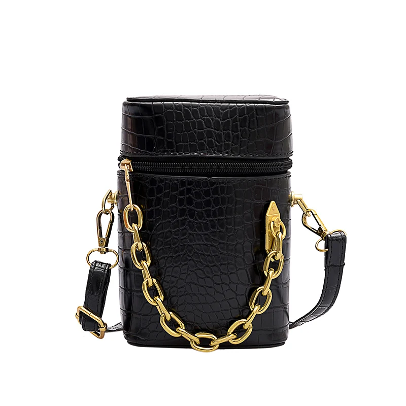 

Chain Bucket Bags Portable Simple PU Leather Women's Shoulder Bags Solid Color Wallet Ladies Messenger Bag Clearance Processing