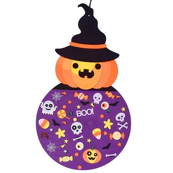 

Hanging Type Non Woven Fabric Portable Ornaments DIY Craft Halloween Decoration Kids Toy Home Felt Pumpkin Festival Foldable
