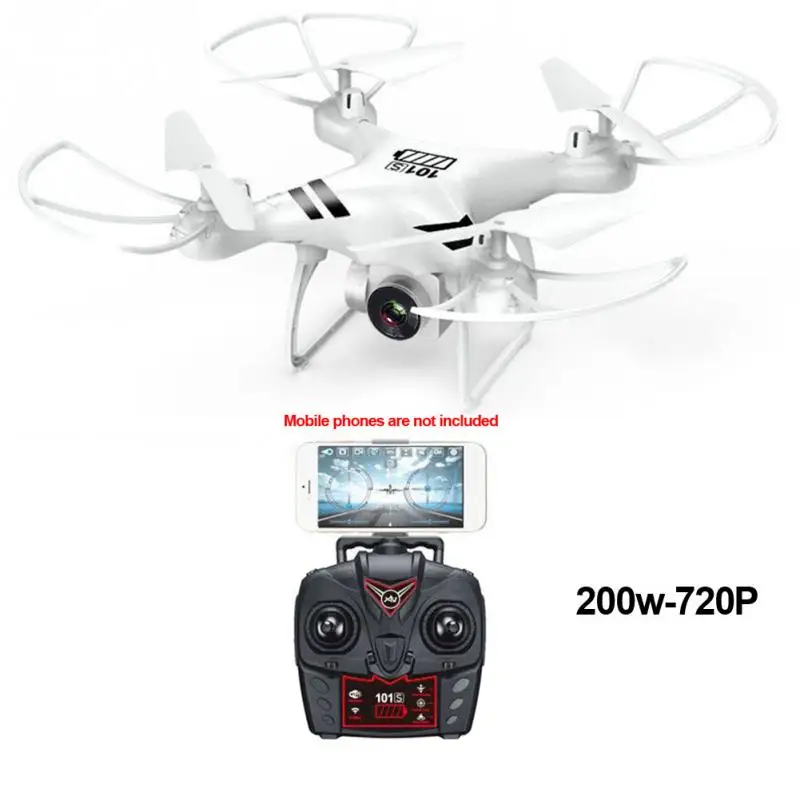 2MP Camera White Дрон с дистанционным управлением, Безголовый режим, Квадрокоптер FPV с камерой в реальном времени, 360 градусов, роликовая аэрофотосъемка - Цвет: 2MP Camera White