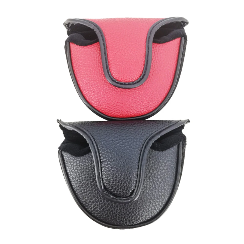 Чехол из искусственной кожи Mallet Putter Cover аксессуары для гольф-клубов унисекс, однотонный, Волшебная застежка, рукав, подарок, центральный вал, стильный