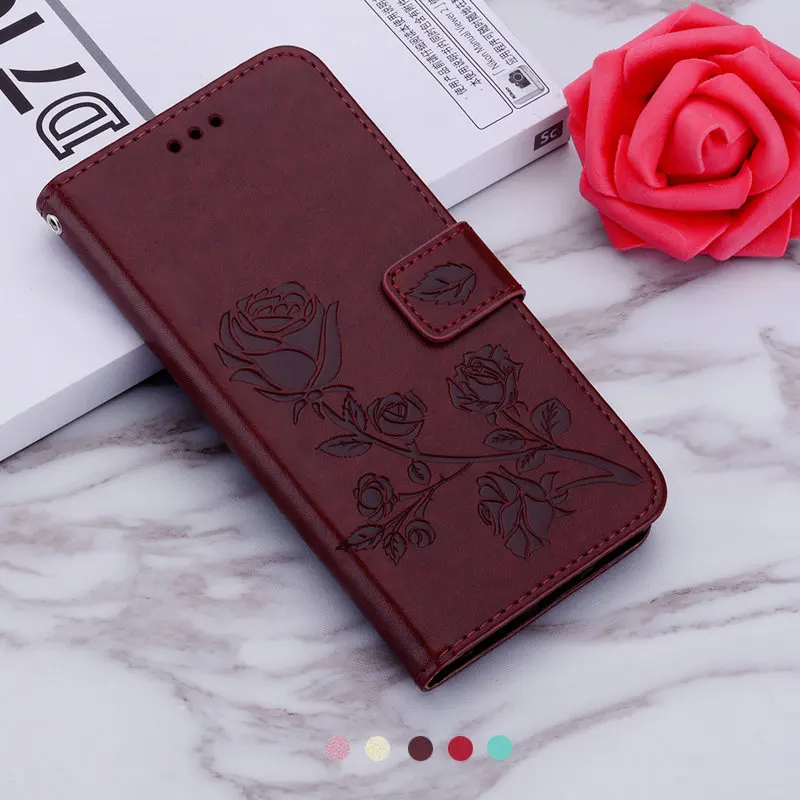 

3D Rose Leather Wallet Holder for Huawei Nova 5T Case Nova T5 Flip Cover 360 Protection for Funda Huawei Nova 5 T Phone Case