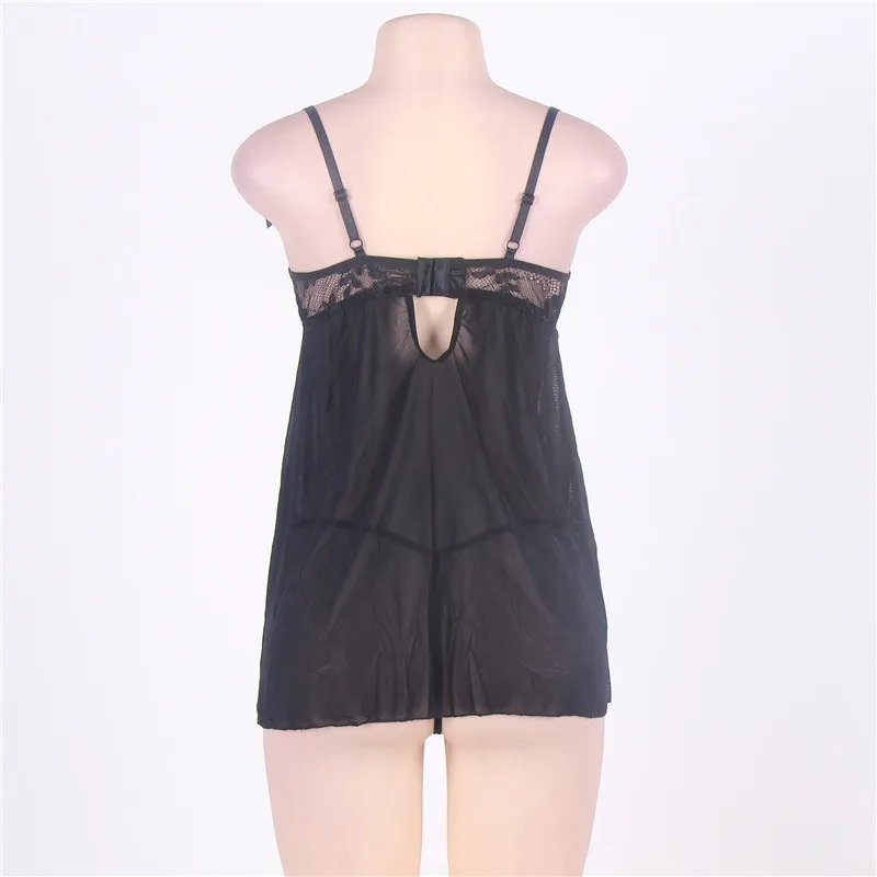 Ohyeahlover кружево Babydoll открытый бюстгальтер сексуальное женское белье женское эротическое Прозрачное нижнее белье Ночное платье чернокожая кукла Mujer RM7052
