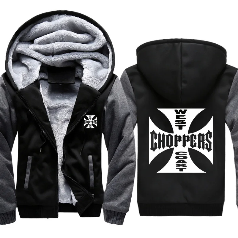 West Coast Choppers толстовки с принтом мужские камуфляжные толстовки зимние теплые плотные флисовые пальто на молнии куртка harajuku с капюшоном мужской