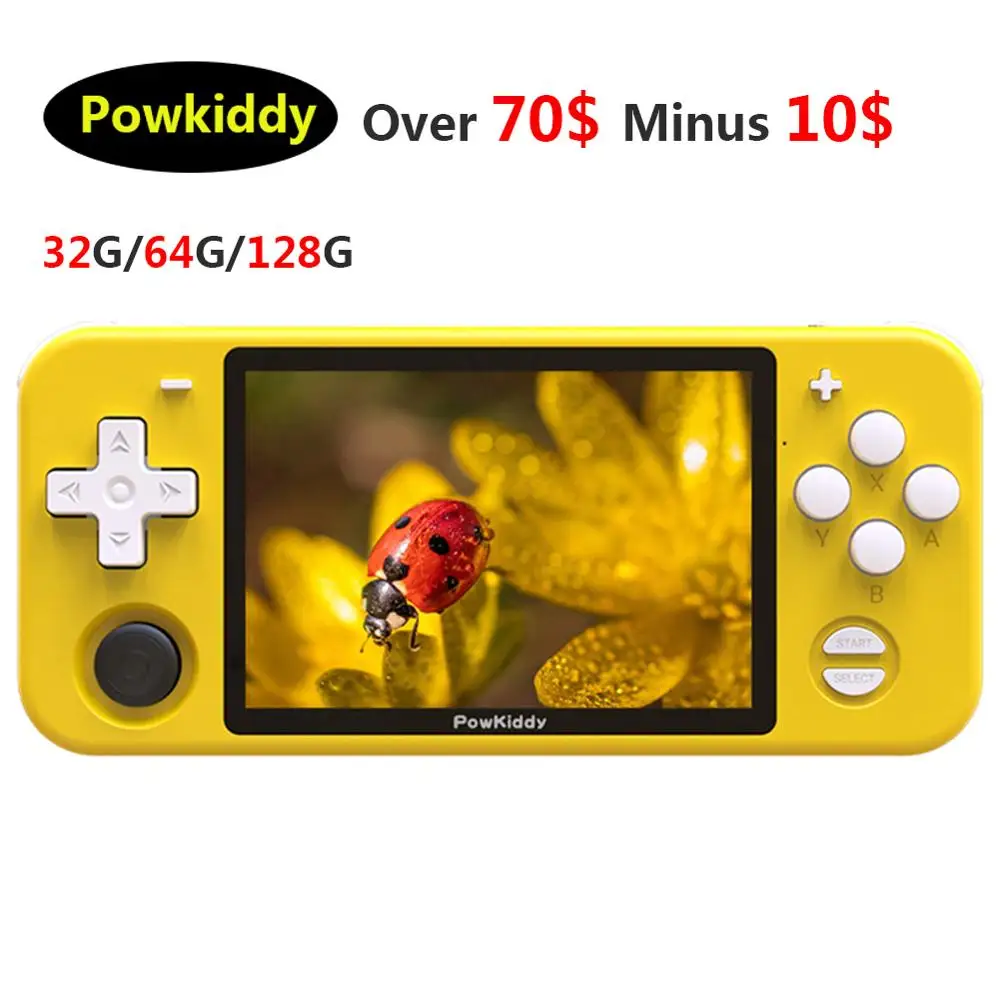 

Powkiddy RGB10 Retro Games Console IPS LCD Screen Handheld Game Player Built in 2000 Games Open Source System Quad-Core Console