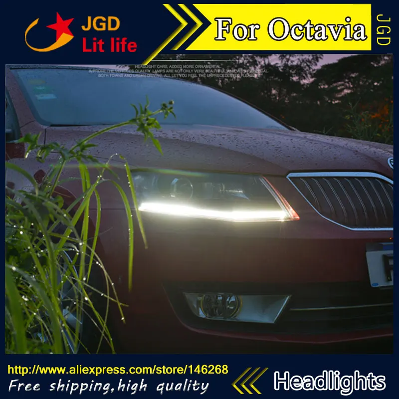 Автомобильный Стайлинг светодиодный HID Rio Skoda Octavia чехол для фары 2015 Биксеноновые