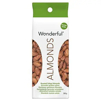 

Wunderbar geröstete und salzige Mandeln, 200 g.
