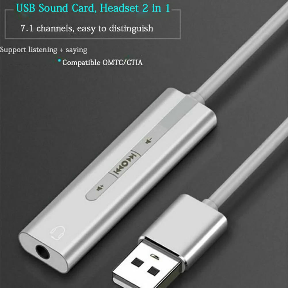 Usb type A 3,5 мм стерео разъем для наушников аудио кабель-адаптер внешняя звуковая карта Внешний USB аудио интерфейс 3,5 мм микрофон