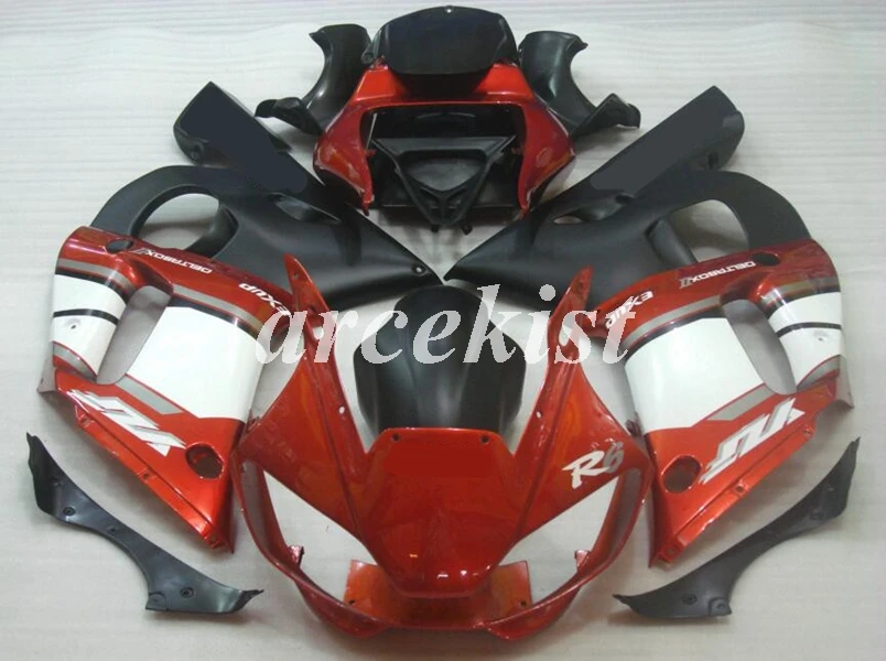 4 подарки ABS мотоцикл полный обтекатель комплект подходит для YAMAHA YZF-R6 1998 1999 2000 2001 2002 98 99 00 01 02 тела набор красный черный