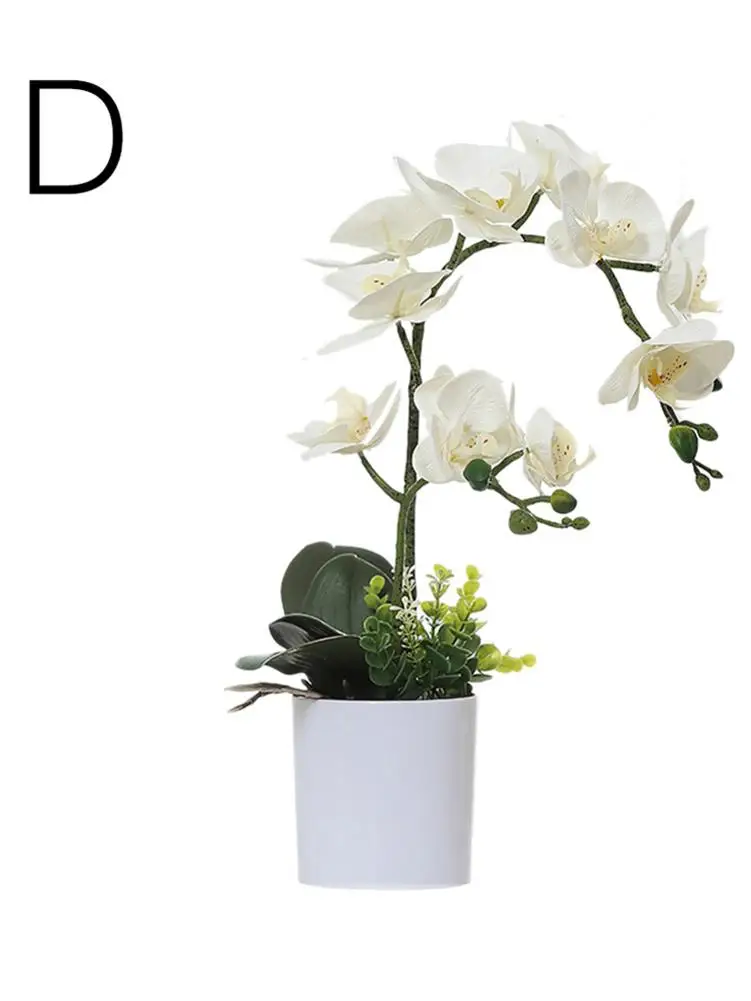 Искусственный фаленопсис Бонсай, искусственные шелковые цветы растение в горшке дома Свадебные украшения искусственный цветок, бонсай