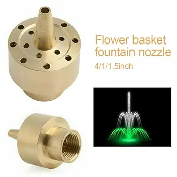

Hot Brass Shining Coat Flower Column Fountain Nozzles Garden Landscape Fountain Garden Pond Decoration For Garden Supply