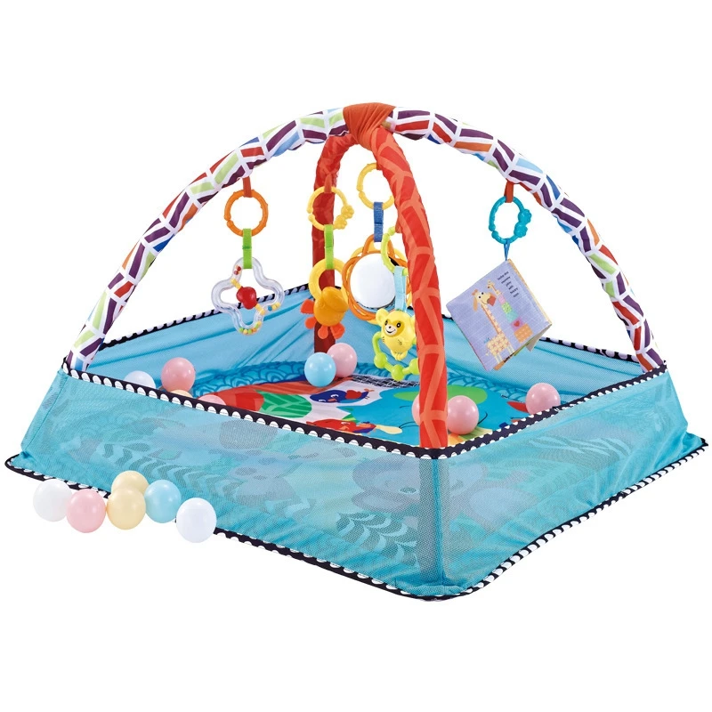 

Children's Mat Baby Play Mat Kids Rug Gym Fitness Frame Activity Fence Toys Early Education Crawling Game Blanket Blue